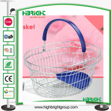 Cosmetics Store Round Metal Wire Shopping Basket